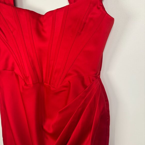 NWOT House of CB Loretta Red Corset Dress with Altered Corset Back size L+ - Picture 5 of 11